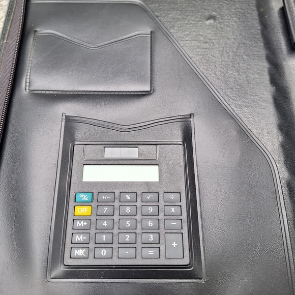 Daytimer Leather Planner Journal Notebook Holder Portfolio Folder Calculator bag - Picture 3 of 13